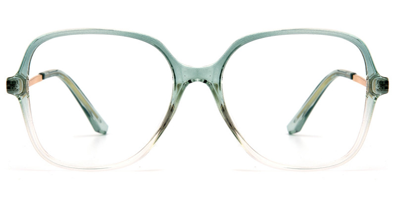 Jaela - Square Green&Crystal Prescription Glasses